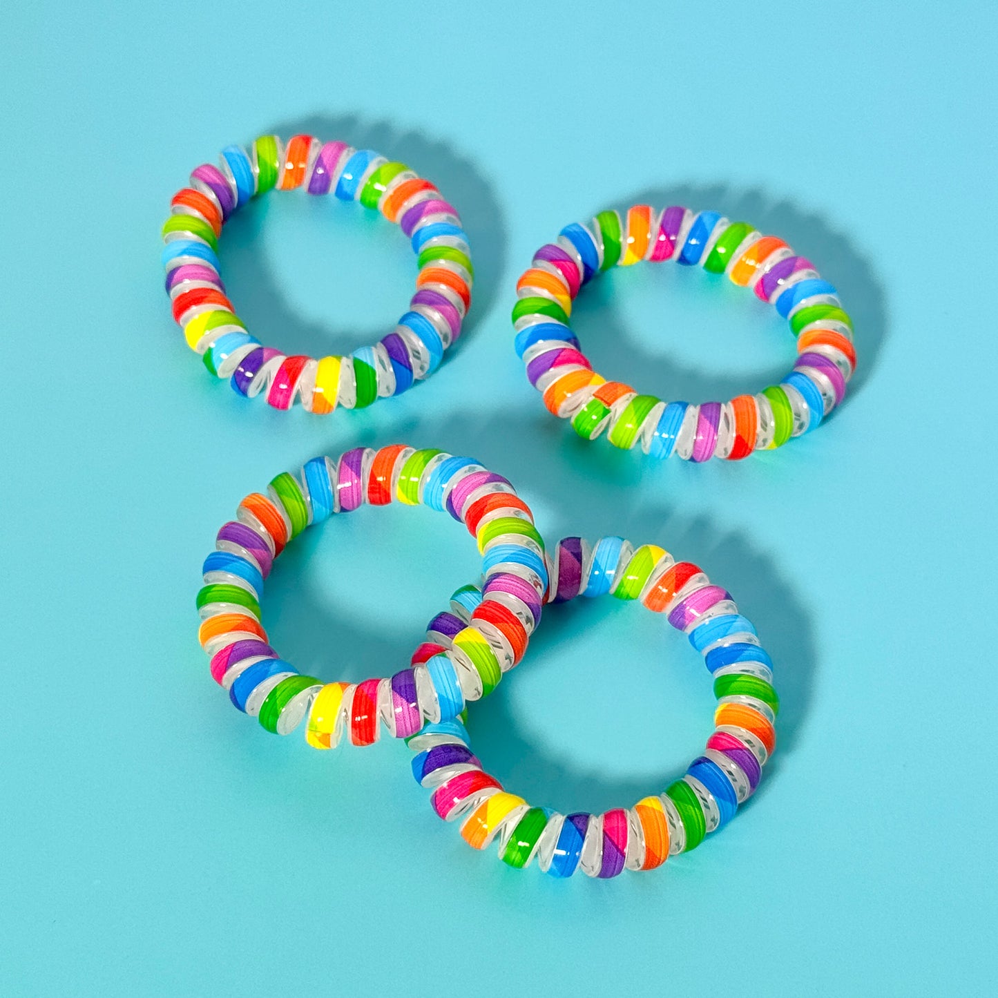 Iridescent Spiral Hair Ties