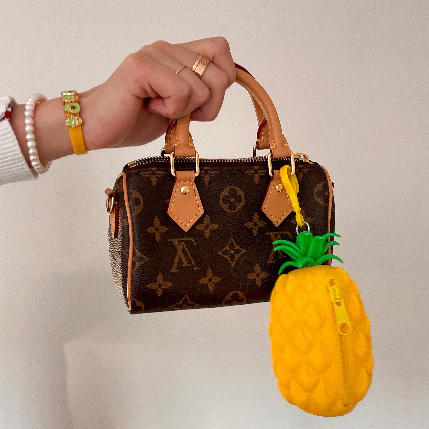 Pineapple Pouch Bag Charm